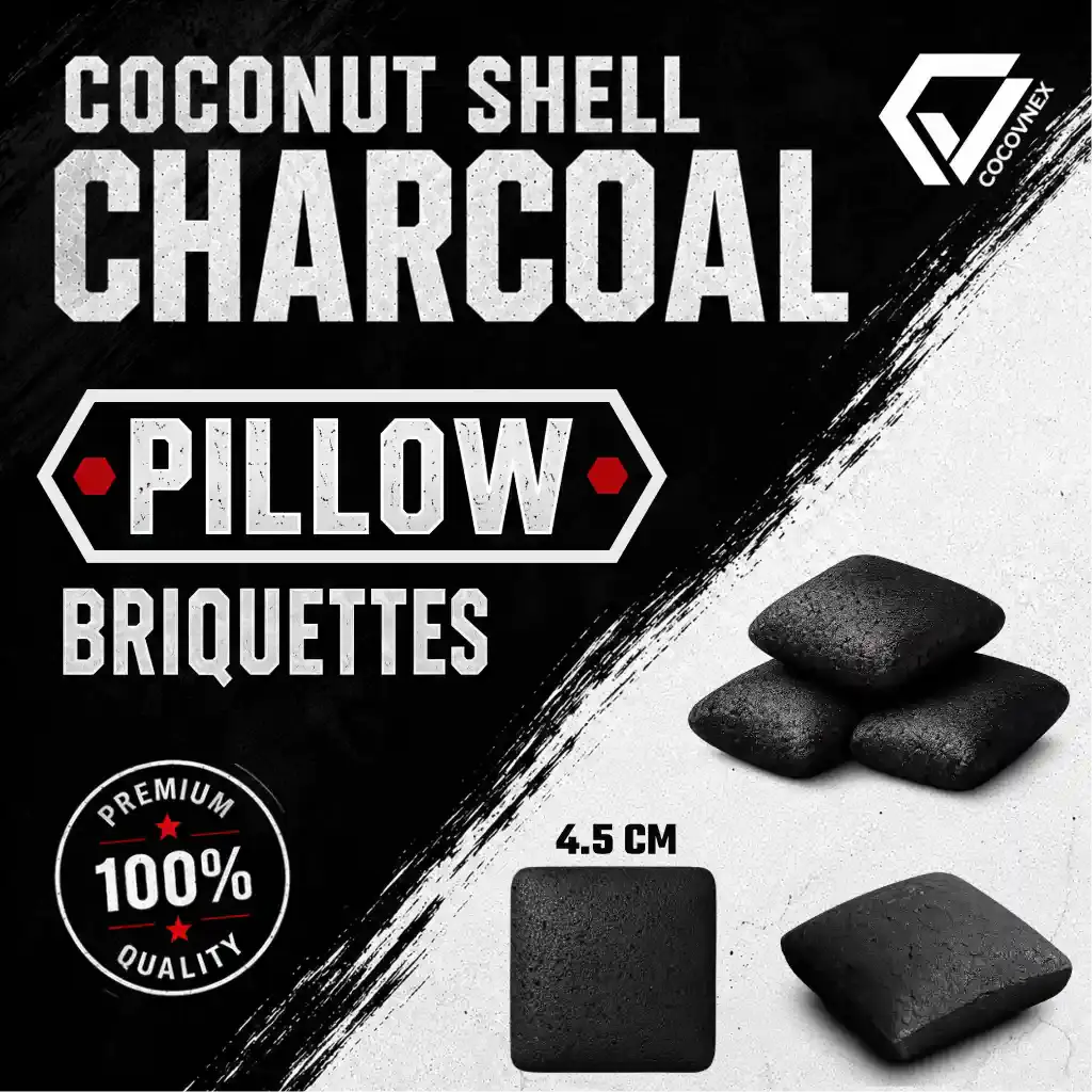 Pillow Coconut Shell Charcoal | CocoVnex